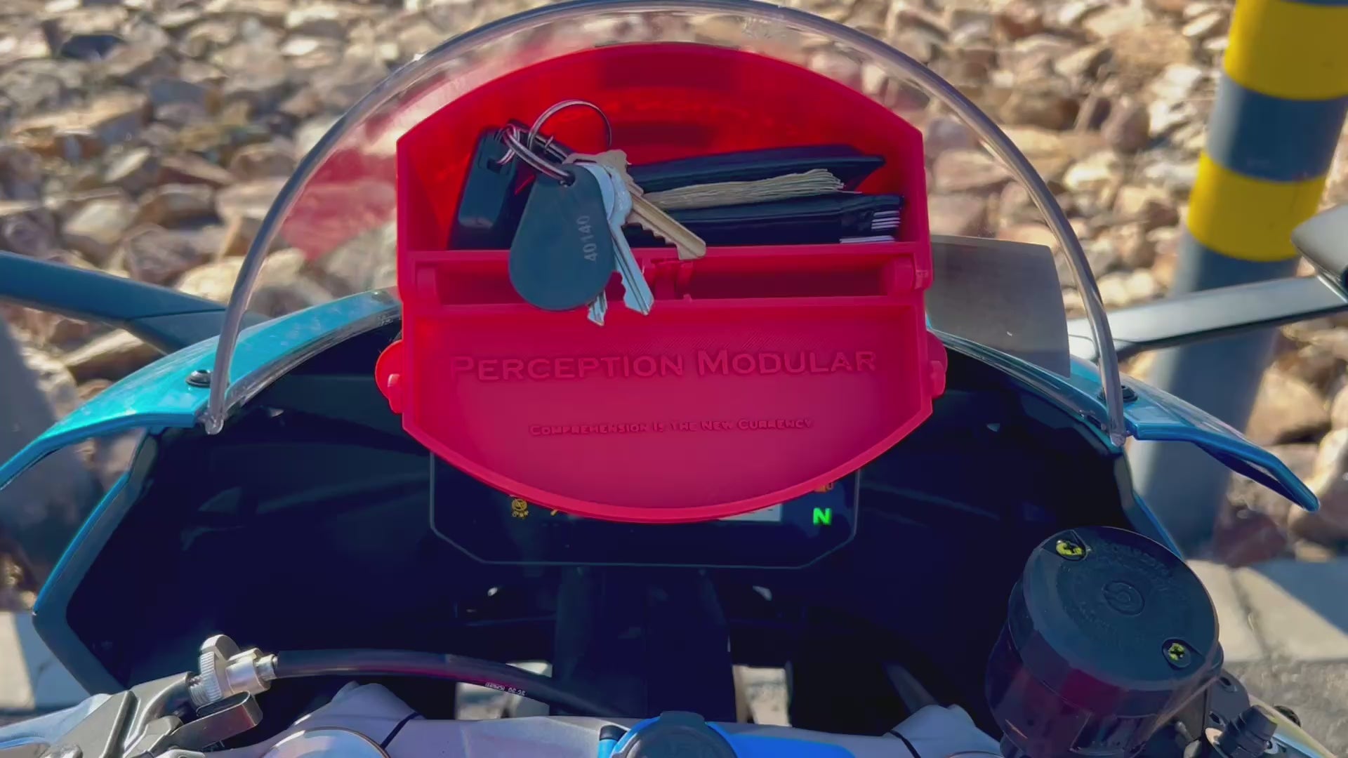 Coming Soon - Integrated Motorcycle Windscreen Storage - Medium
